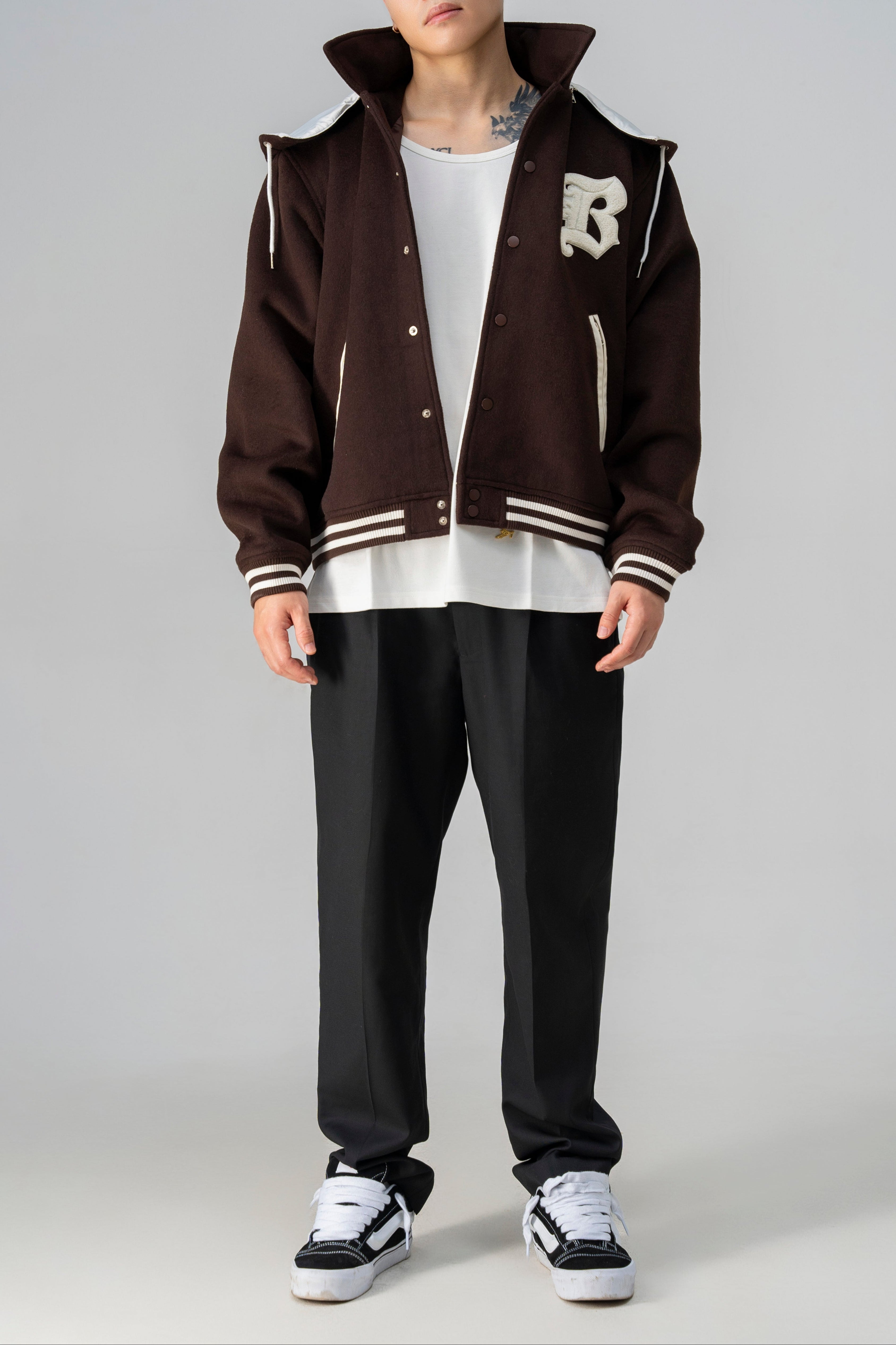 Mocha Letterman Jacket