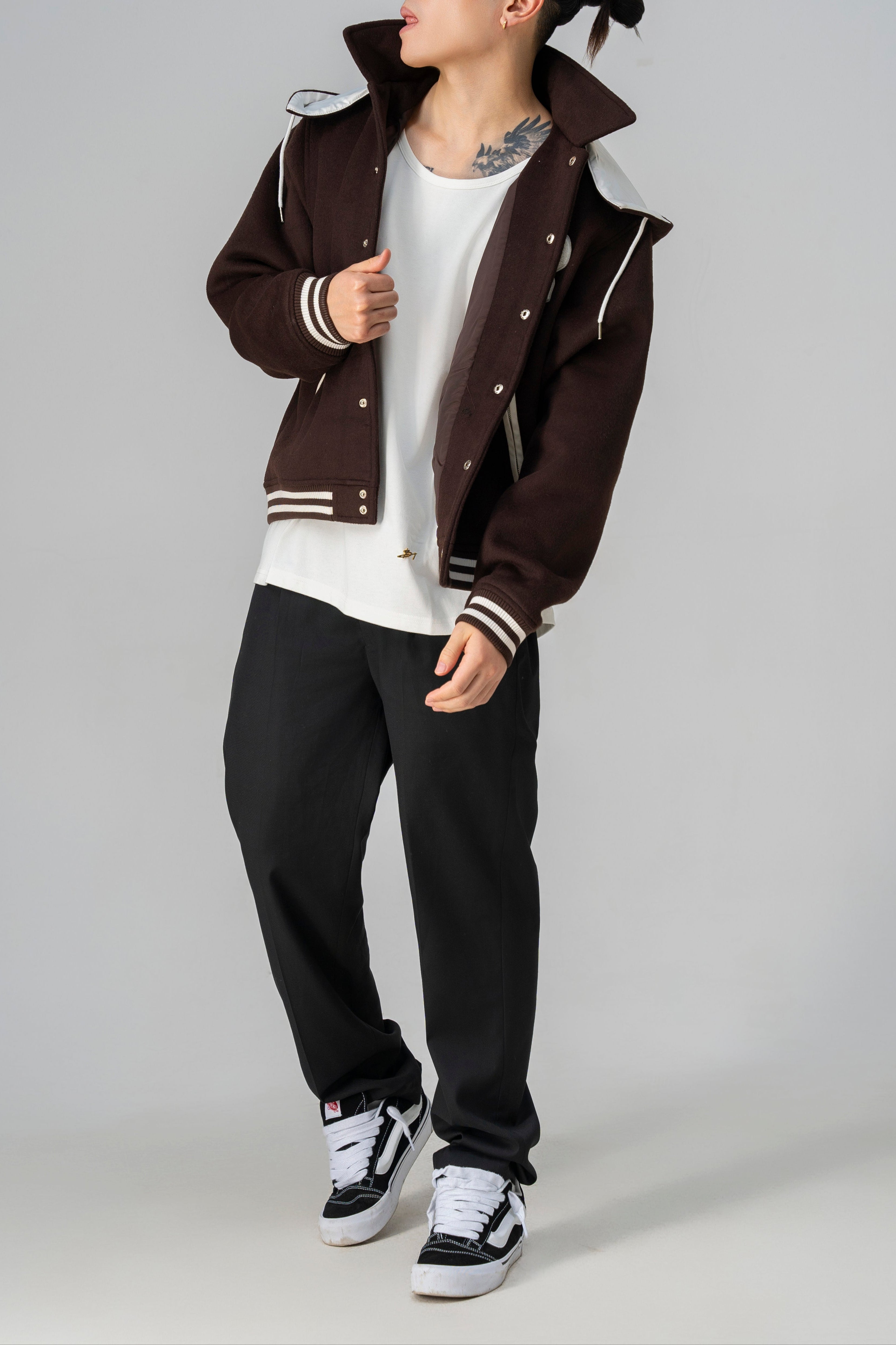 Mocha Letterman Jacket