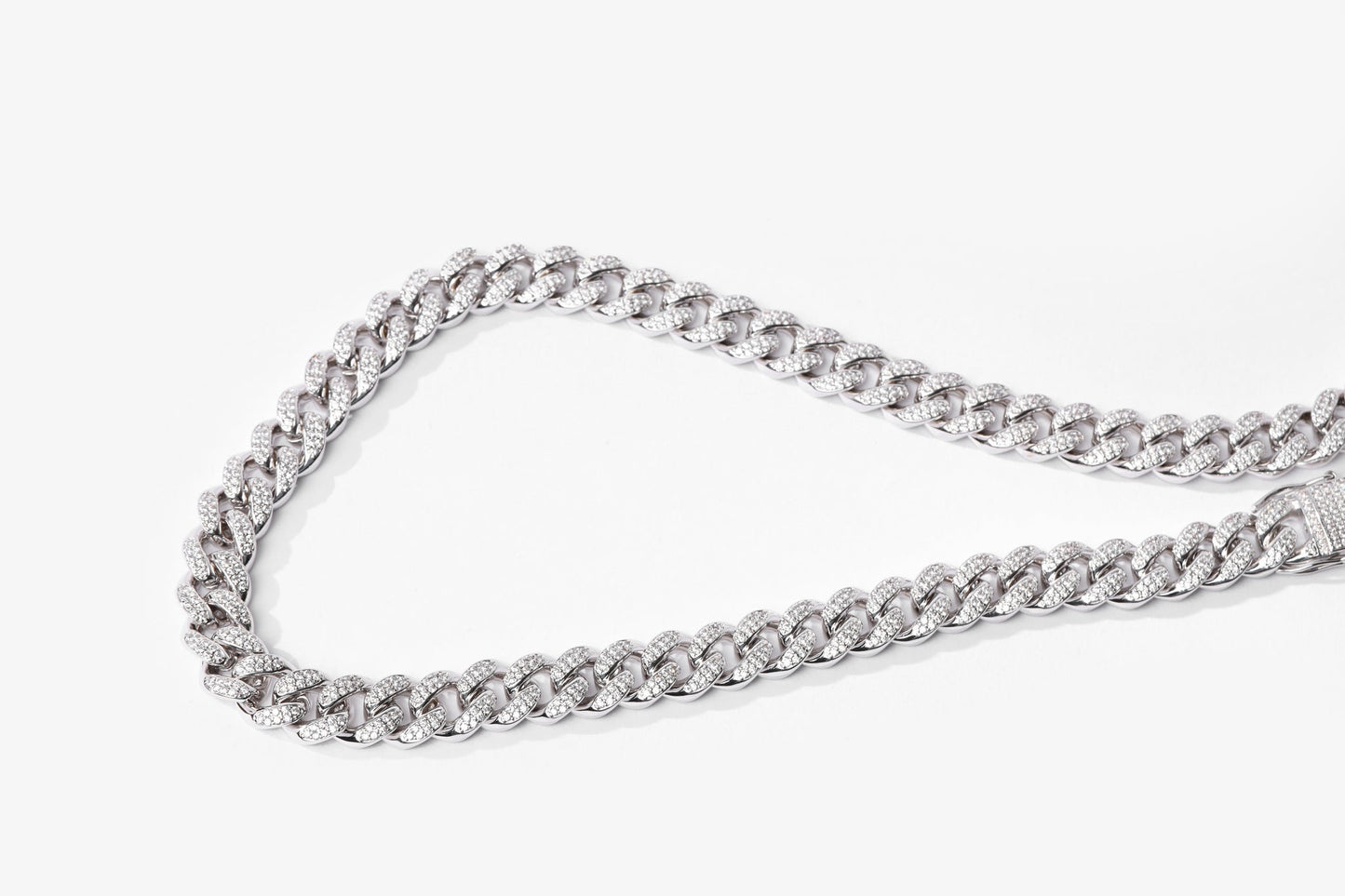 12mm Cuban Chain (V2.0) - White Gold