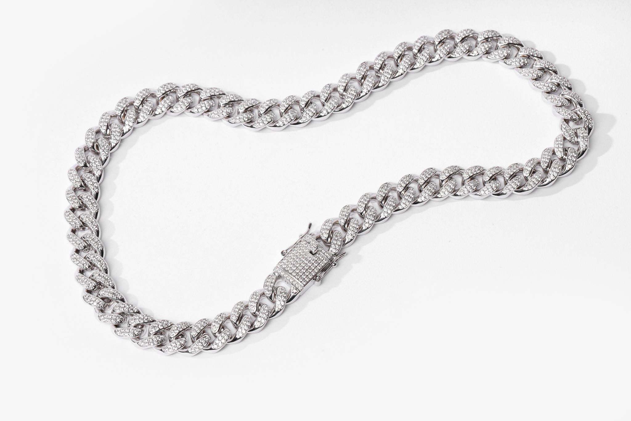 12mm Cuban Chain (V2.0) - White Gold