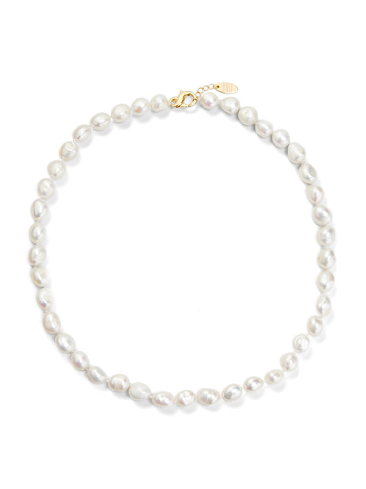 Product 0006 - White Baroque Freshwater Pearl Necklace (AAA Quality)