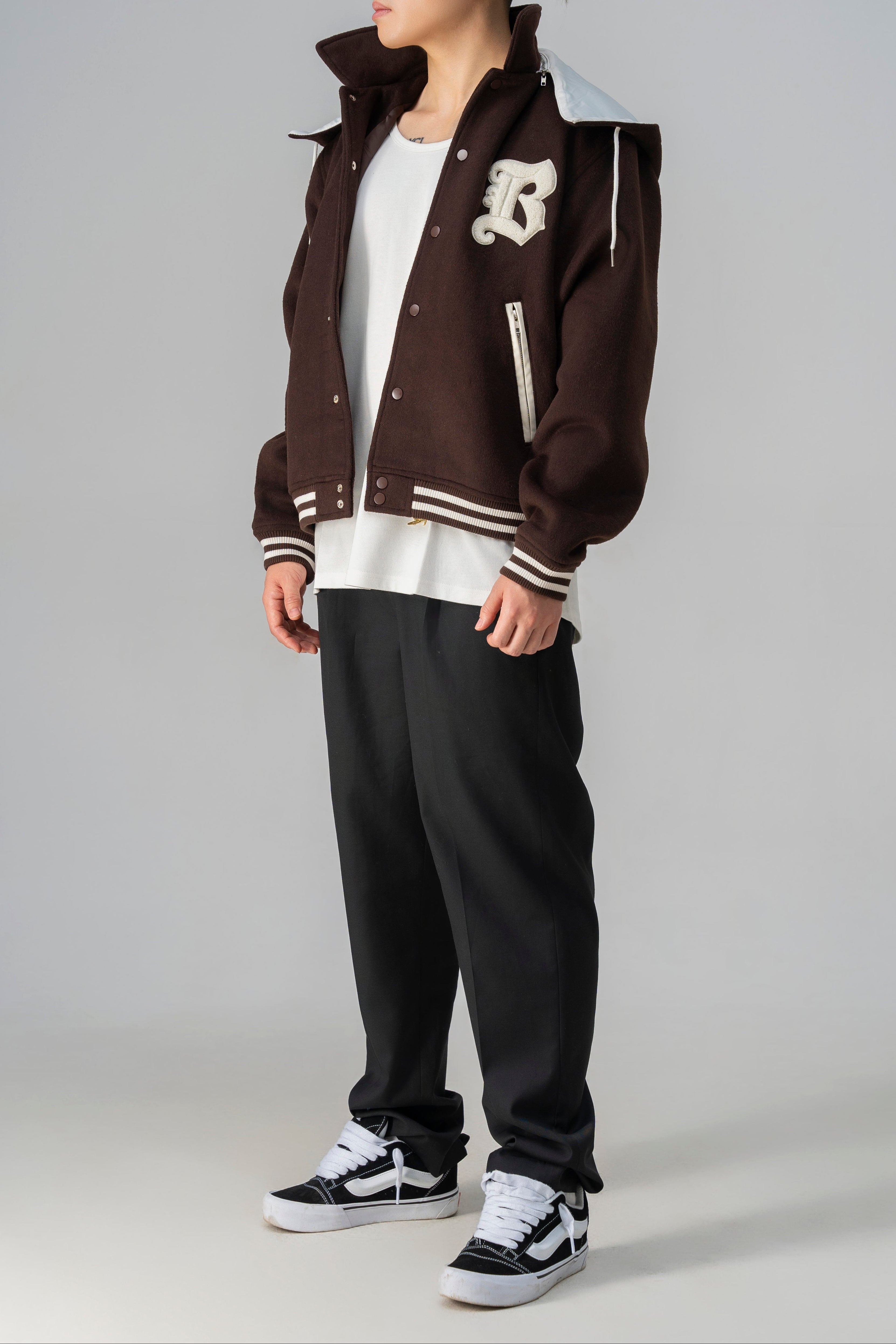 Mocha Letterman Jacket