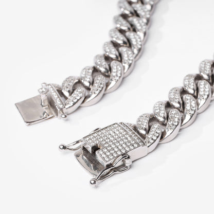 19mm Cuban Chain (V2.0) - White Gold