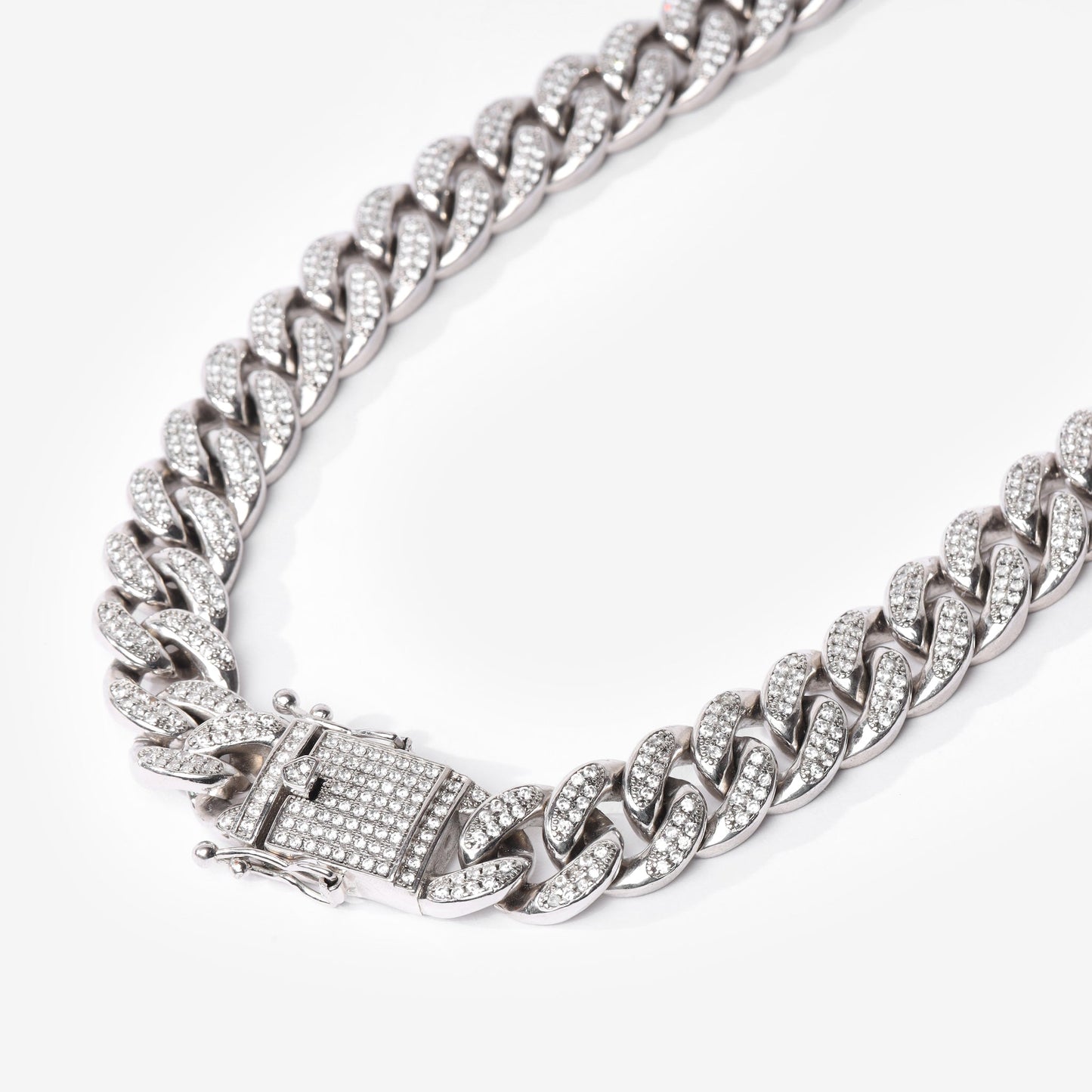 19mm Cuban Chain (V2.0) - White Gold