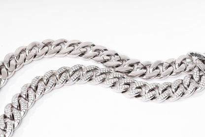 19mm Cuban Chain (V2.0) - White Gold