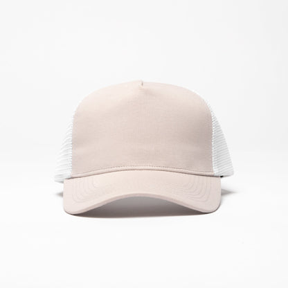 Beige French Terry Trucker Hat