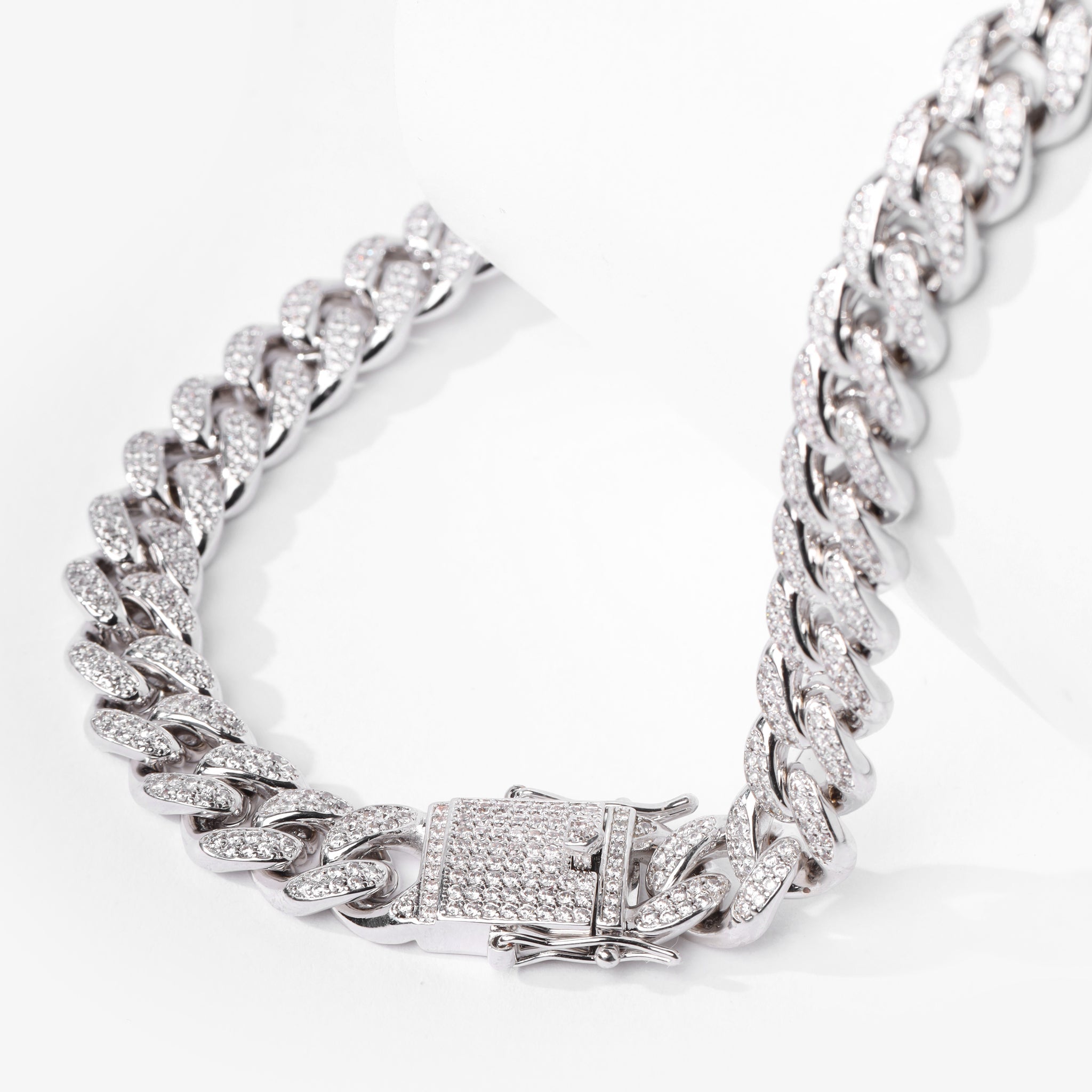 12mm Cuban Chain (V2.0) - White Gold