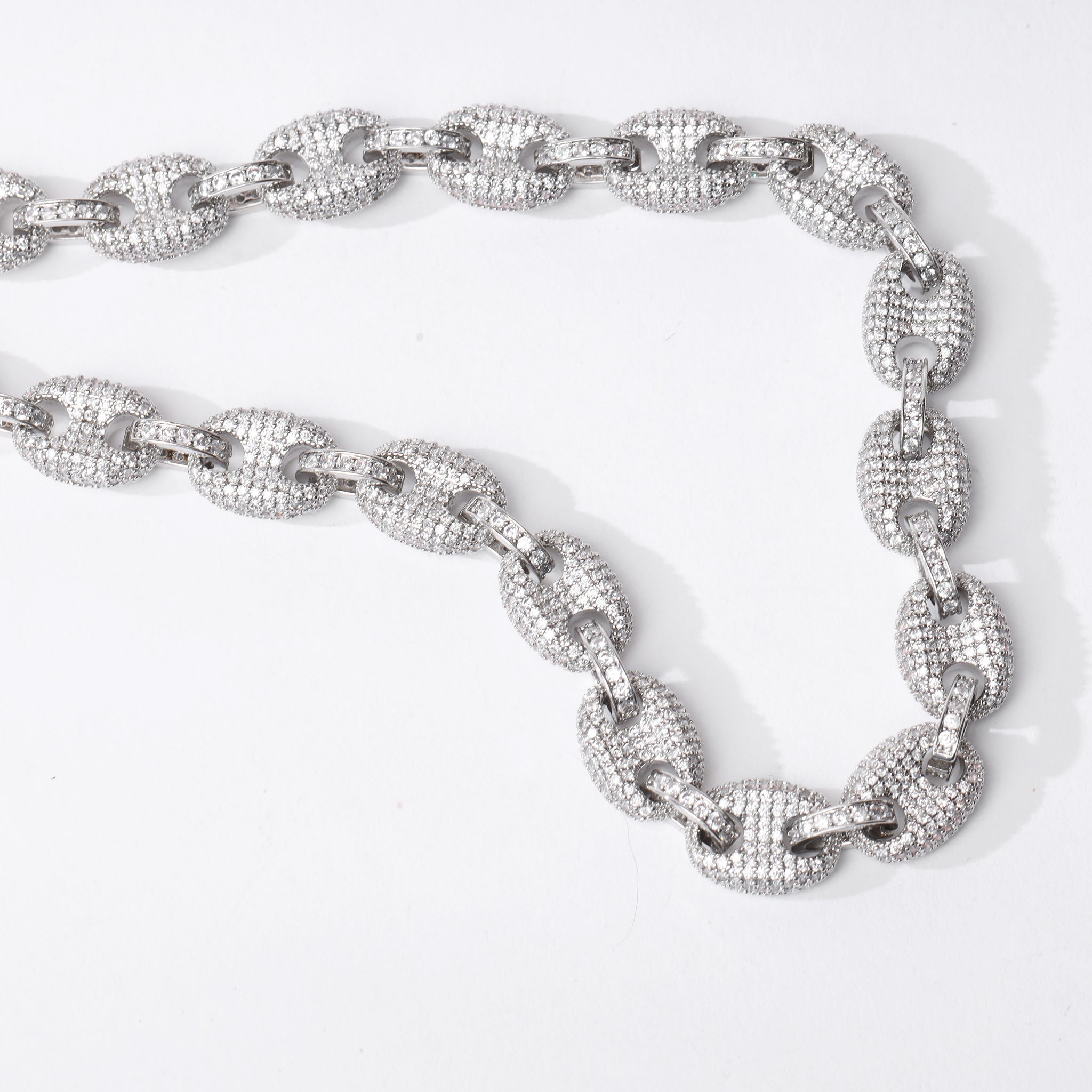 12mm Gucci Link Chain (V2.0) - White Gold