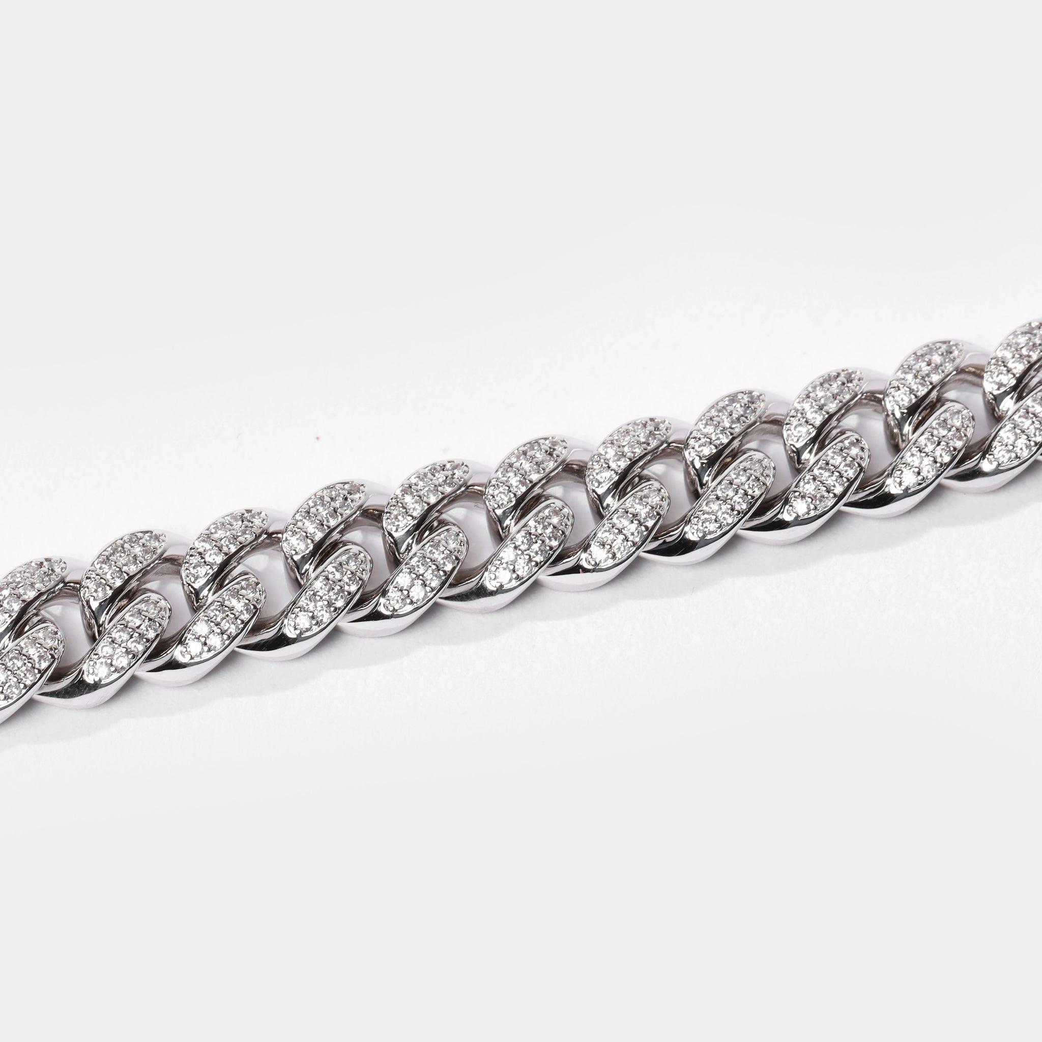 19mm Cuban Bracelet (V2.0) - White Gold