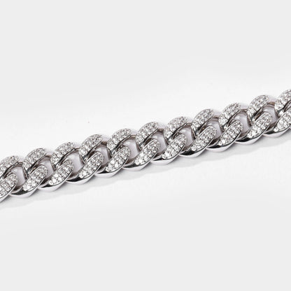 19mm Cuban Bracelet (V2.0) - White Gold