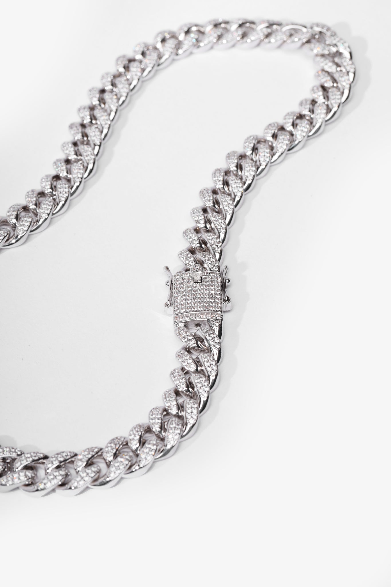 12mm Cuban Chain (V2.0) - White Gold