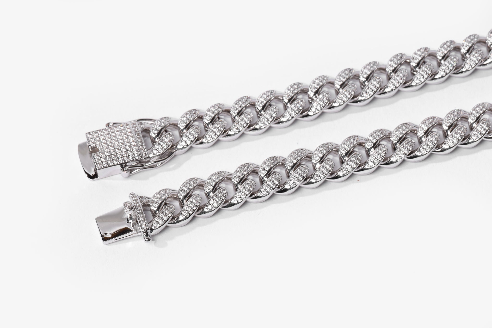 12mm Cuban Chain (V2.0) - White Gold
